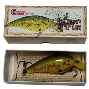 VTG Cotton Cordell Bass Anglers 25 Years 1967-1992 Fred Youngs Big "O" Fish Lure